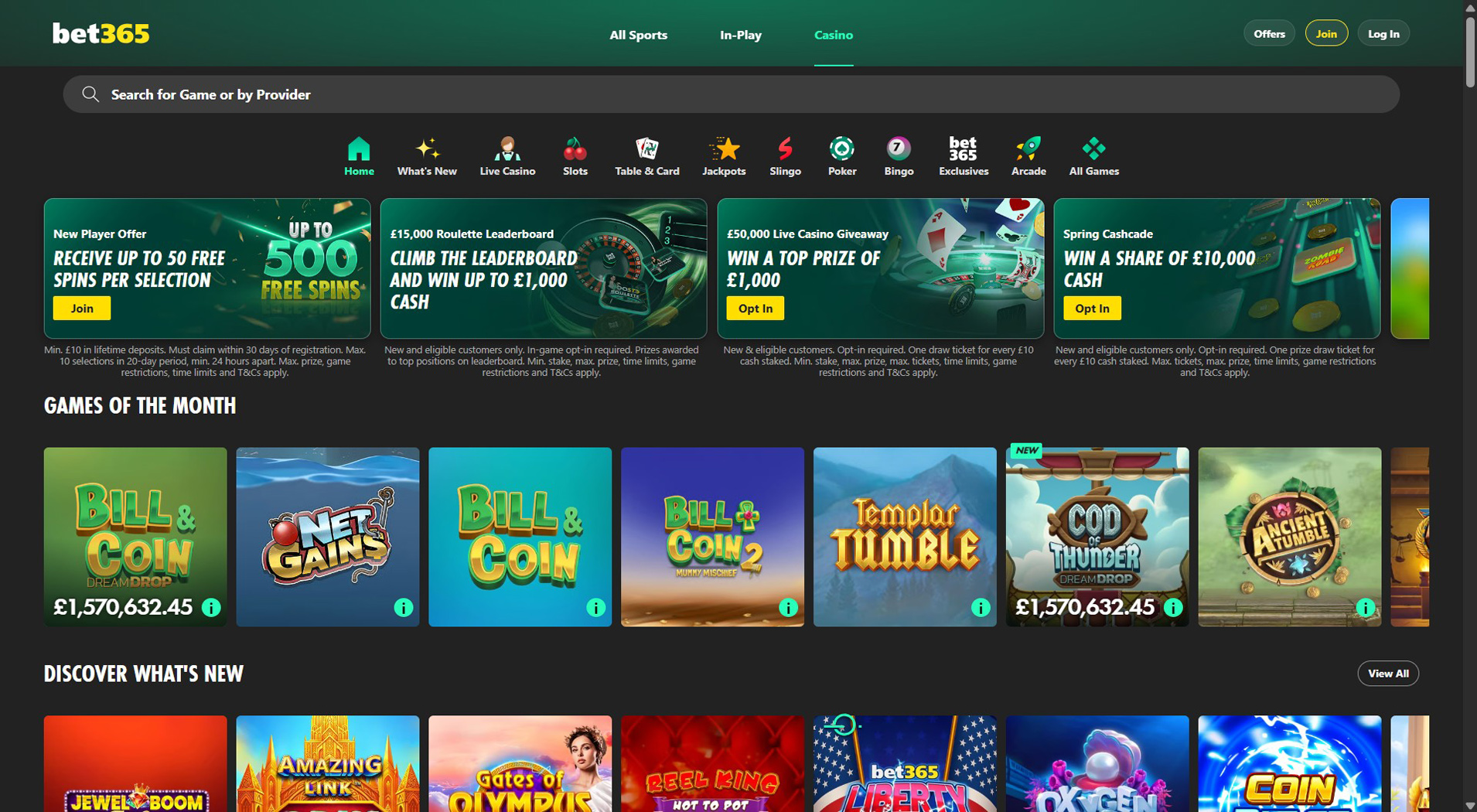 7. bet365 Casino - Balanced Euteller Casino Offer