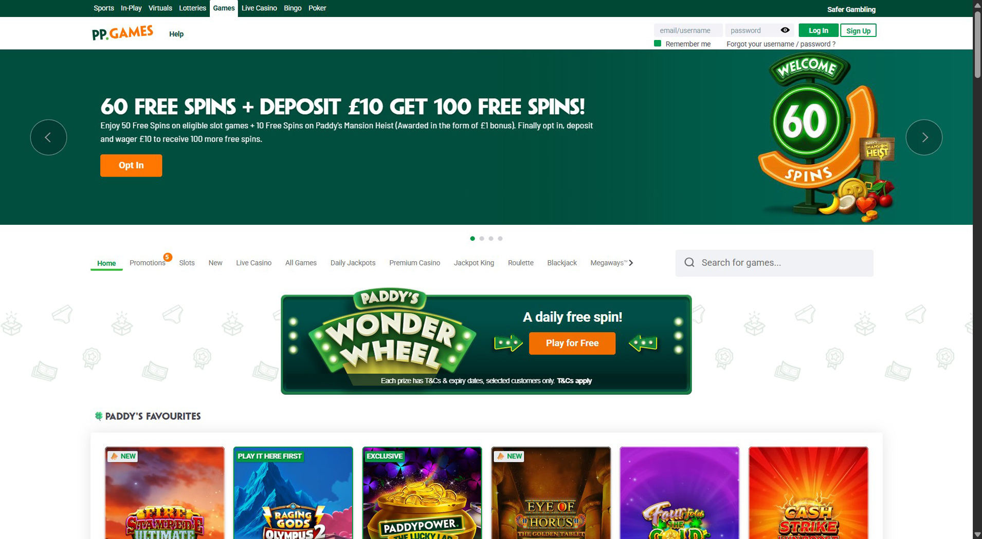 3. Paddy Power Games - Strong Euteller Casino Value